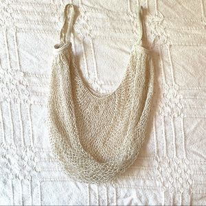 CREAM VINTAGE CROCHET MARKET BAG!!!